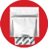 cropped circle of zipseal Tamper Evident flexible film pouches